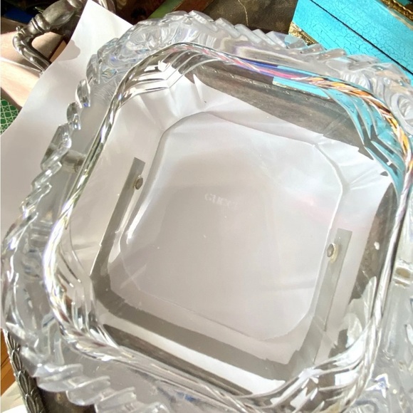 Rare Vintage GUCCI Crystal Champagne Wine Cooler Ice Bucket Barware Decor GG ❤️ - Picture 11 of 11